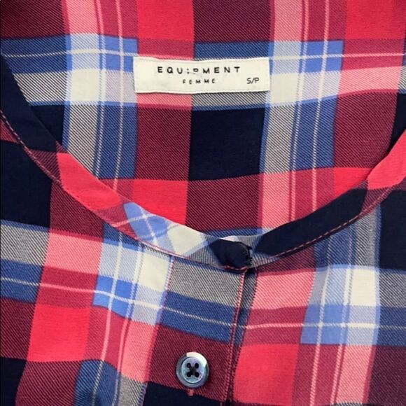 Equipment Julian Clean Paramount Plaid Blouse M - Picture 7 of 9